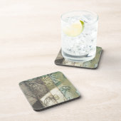 Gartenanlage mit Blätter, Blume und Gras Untersetzer (Rechte Seite)