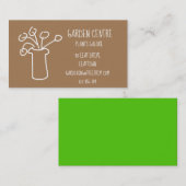 Gartenanlage Moderne, weiße Blume Visitenkarte (Vorne/Hinten)