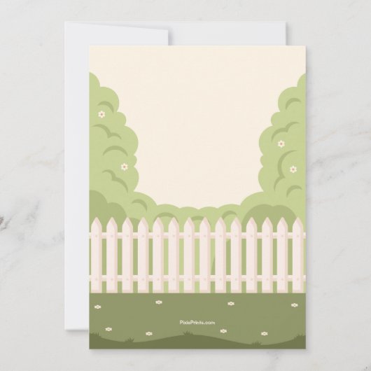 Gartenanlage Party Einladung (Rückseite)