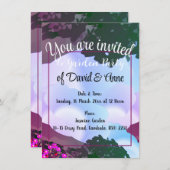 Gartenanlage Party Einladung (Vorne/Hinten)