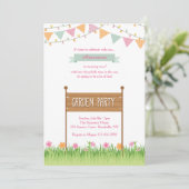 Gartenanlage Party Einladung (Stehend Vorderseite)