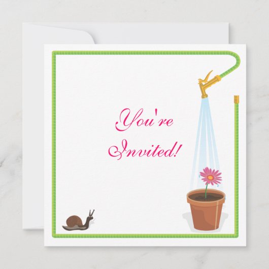 Gartenanlage Party Einladung (Rückseite)