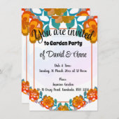 Gartenanlage Party Einladung (Vorne/Hinten)