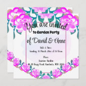 Gartenanlage Party Einladung (Vorne/Hinten)