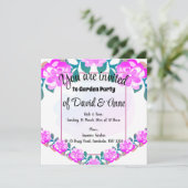 Gartenanlage Party Einladung (Stehend Vorderseite)