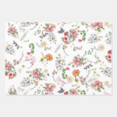 Gartenanlage Rose Romantische Blumen Geschenkpapier Set (Vorderseite 2)