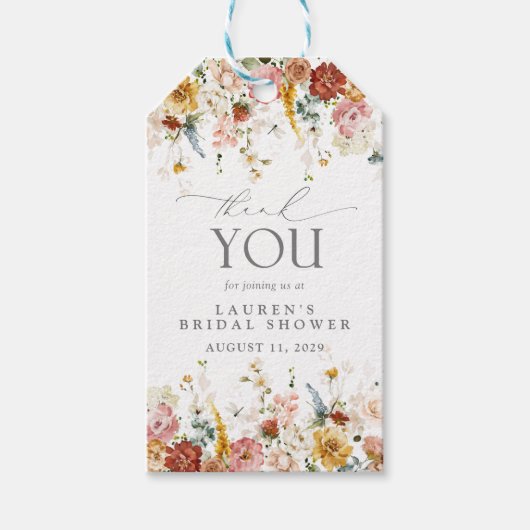 Gartenanlagen Blume Wasserfarben Brautparty Persön Geschenkanhänger (Vorderseite)