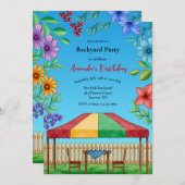 Gartenanlagen Party Einladungen (Vorne/Hinten)