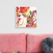 Gartenansicht Tossed Blume Leinwanddruck (Insitu (Wohnzimmer))