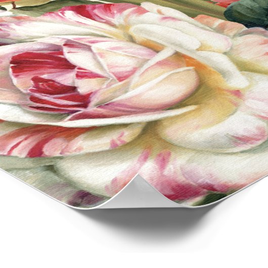 Gartenansicht Tossed Blume Poster (Ecke)