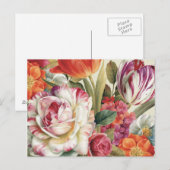 Gartenansicht Tossed Blume Postkarte (Vorne/Hinten)