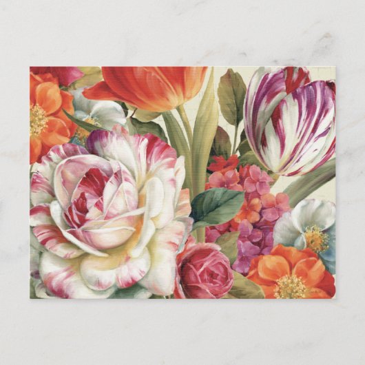 Gartenansicht Tossed Blume Postkarte (Vorderseite)