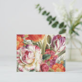 Gartenansicht Tossed Blume Postkarte (Stehend Vorderseite)