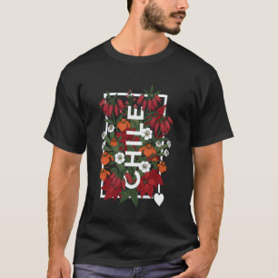 Gartenarbeit 4\Chile Blumiges Muster Einheimische T-Shirt