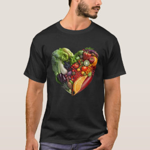 Gartenarbeit 4\Farbige Obst- und Gemüse-Gesundes H T-Shirt