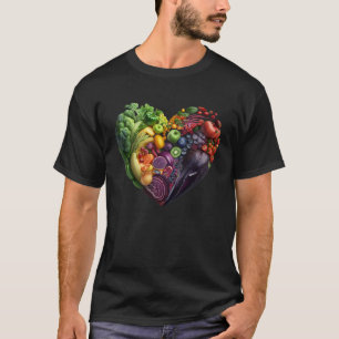 Gartenarbeit 4\Farbige Obst- und Gemüse-Gesundes H T-Shirt