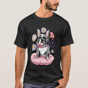 Gartenarbeit 4\Französische Bulldogge Blumen Garte T-Shirt