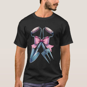 Gartenarbeit 4\Kokette Schleife Gartenarbeit Gärtn T-Shirt