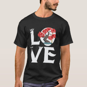 Gartenarbeit 4\Liebe Bonsai Baum Japanischer Gart T-Shirt