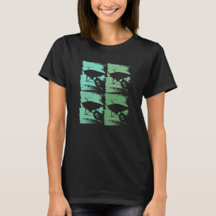 Gartenarbeit 4\Männliche Schubkarre Gärtner Retro T-Shirt