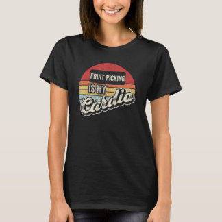Gartenarbeit 4\Obstpflücken ist mein Cardio Retro T-Shirt