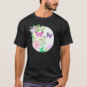 Gartenarbeit 4\Schmetterlingsgarten Blumenkreis T-Shirt