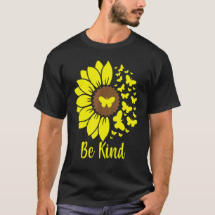 Gartenarbeit 4\Sei nett Sonnenblumen Schmetterling T-Shirt