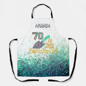 Gartenarbeit 70.00 Uhr Personalisierte Gesamtüberd Schürze (Vorderseite)