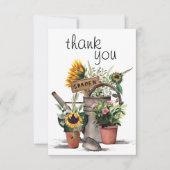 Gartenarbeit dank Karte (Vorderseite)