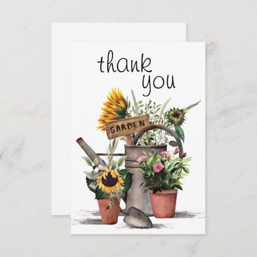 Gartenarbeit dank Karte (Vorne/Hinten)