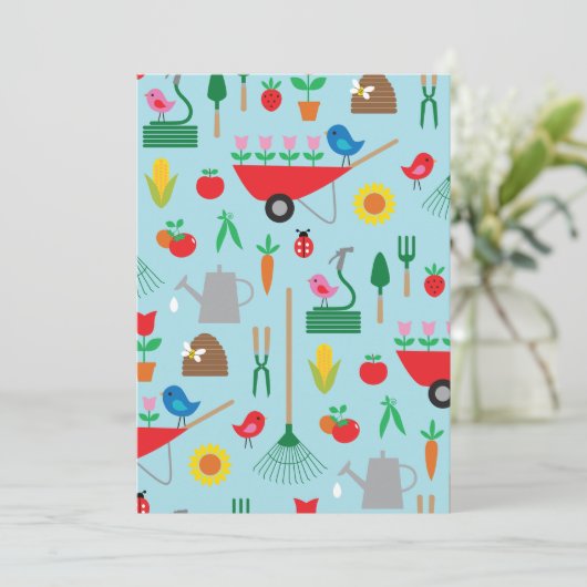 Gartenarbeit Einladung (Stehend Vorderseite)