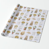 Gartenarbeit Essenzielle Wasserfarben Sonnenblumen Geschenkpapier (Ungerollt)