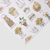 Gartenarbeit Essenzielle Wasserfarben Sonnenblumen Seidenpapier (Detail)