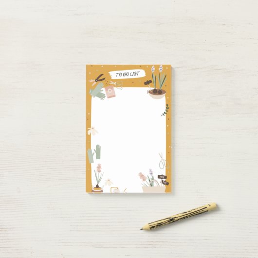 Gartenarbeit für Checklist Post It Notes Post-it Klebezettel (Auf Schreibtisch)