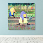 Gartenarbeit für Frauen 2005 Leinwanddruck (Insitu (Holzboden))