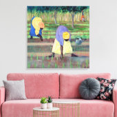 Gartenarbeit für Frauen 2005 Leinwanddruck (Insitu (Wohnzimmer))