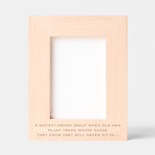 Gartenarbeit für griechisches Sprichwort Geätzte Rahmen (Vorderseite)