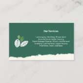 Gartenarbeit für Rasenmäher Visitenkarte (Rückseite)