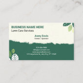 Gartenarbeit für Rasenmäher Visitenkarte (Vorderseite)