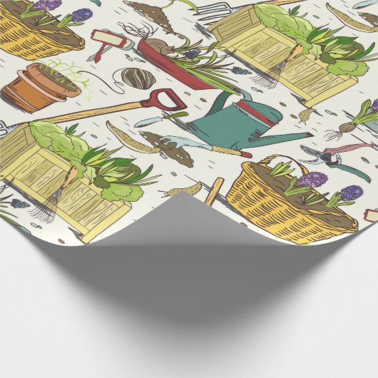 Gartenarbeit Geschenkpapier (Ecke)