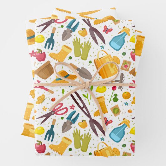 Gartenarbeit Geschenkpapier Set (Beispiel)