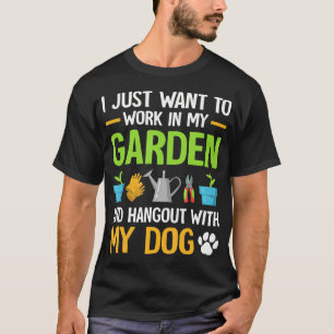Gartenarbeit Hund Lustiger Pflanzenliebhaber Männe T-Shirt