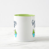 Gartenarbeit, ich tg es getupfte Sukkulente & Schu Tasse (Zentrum)