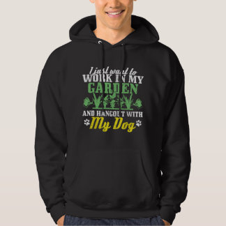 Gartenarbeit im Garten mit Hundeliebhaber Hoodie