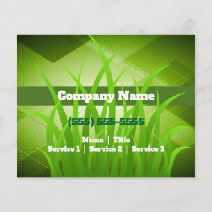 Gartenarbeit im Rasenbereich Landschaftsbild Flyer