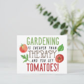 Gartenarbeit ist besser als Therapie-Typografie Postkarte (Stehend Vorderseite)