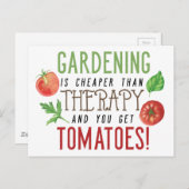 Gartenarbeit ist besser als Therapie-Typografie Postkarte (Vorne/Hinten)