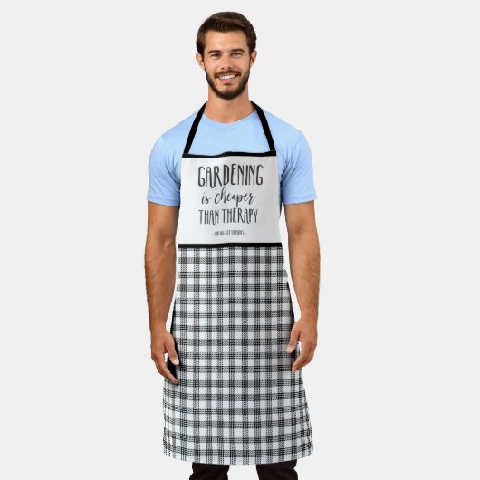 Gartenarbeit ist billiger als Heilgarten Schürze (Getragen)