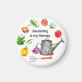 Gartenarbeit ist mein Therapiegemüse zum Bewässern Magnet