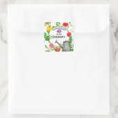 Gartenarbeit ist mein Therapiegemüse zum Bewässern Quadratischer Aufkleber (Tasche)
